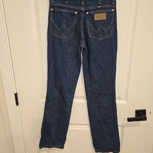 Wrangler‎ Dark Blue Jeans 27x 32 Mens Womens Durable Vintage Cowboy Dancing Work